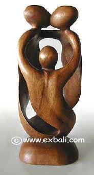 Abstract Familty wood carving