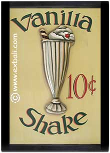 Vanilla shake sign
