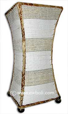 Bamboo and cloth lampshades