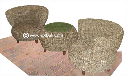 Bali furniture and water hyacinth products