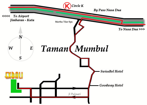 Location Map of ExBali