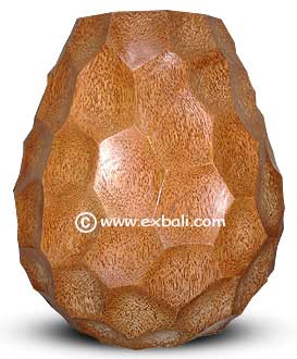 Textured Coconut palm vase