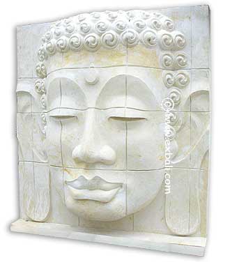 Buddha head water wall