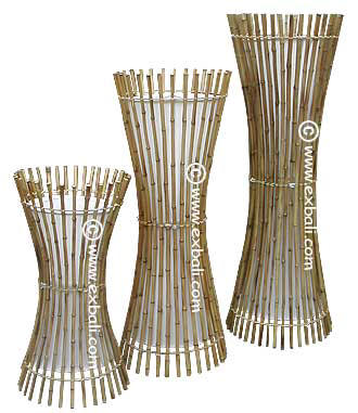 Concave Vertical Bamboo Lampshades