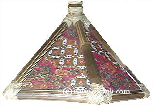 Black bamboo batik lamp shade