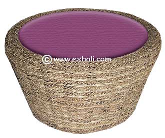 Circulat ottoman with cushion