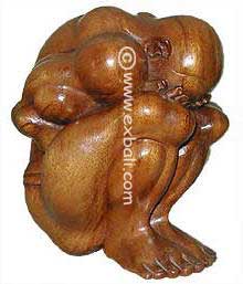 Carved wooden Yogi