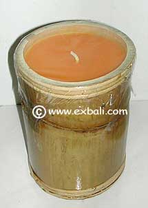 Candle in Bamboo Pot