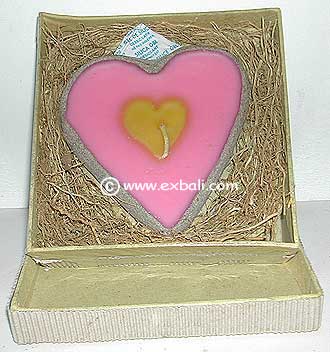Large Heart Candle