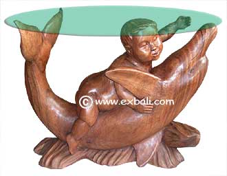 Dolphin and Cherub coffee table