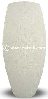 textured cement vase