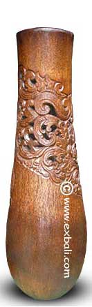 Carved palm vase