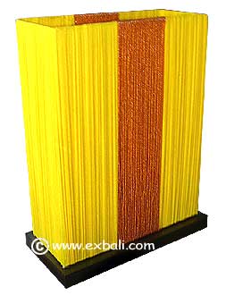 Cloth lampshade with beaded stripe
