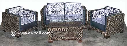 Water hyacinth furniture from Bali.