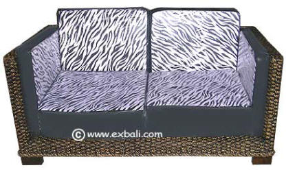 Water hyacinth two seater sofa.