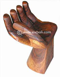 Low back wooden hand chair