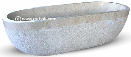 Creame marble bath