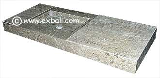 Grey marble bench top
