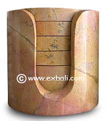 Pink Marble Coaster set