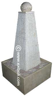 Textured marble water feature