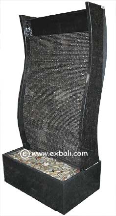 Black marble water feature
