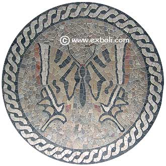 Butterfly pattern stone mosaic