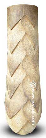 Carved Bali palm vase