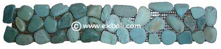 natural pebble border tile