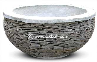 Pebble landscaping pots and products