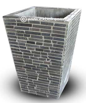 marble brick planter