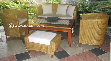 Cane and wicker contemporary furniture