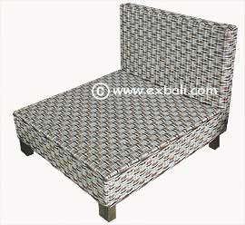 Wicker lounge module