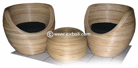 Rattan Bubble chair set