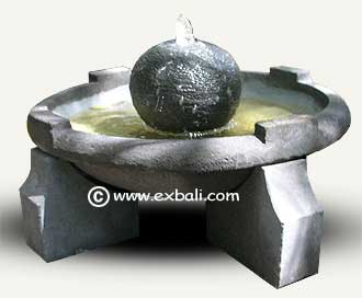 Bowl style water feature with ball