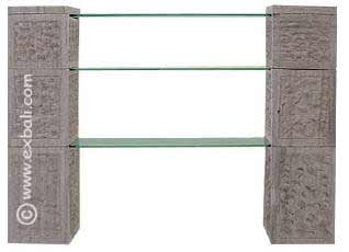 Bali stone shelving