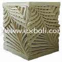 leaf design stone block 