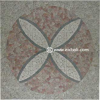Mosaic stone mats and tiles