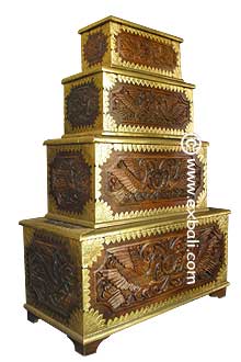 carved Box with metal