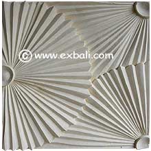 Palm leaf motif stone block