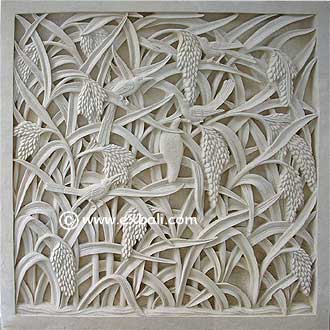 Wall mural carved from stone