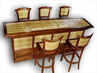 Teak bamboo Bar set