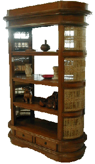 Teak Bamboo Furniture  ( Closed end Shelf )