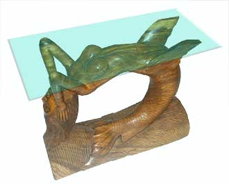 Carved mermaid Console table