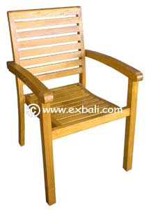 New model teak stacking chair
