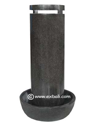 Circular terrazzo water feature
