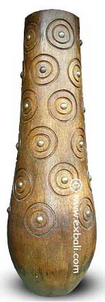 Palm vase with Brass studs