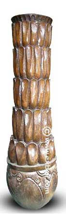 Carved Palm vase from Bali