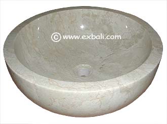 White marble wash basin