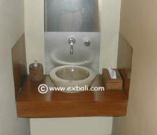 Above bench marble basin example.