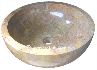 Pink marble handbasin